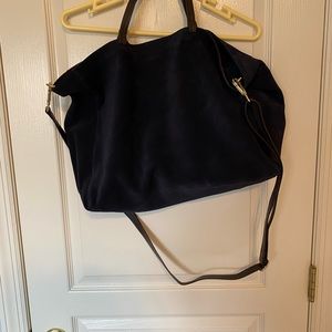 Mark and Graham Navy Suede Relaxed Tote